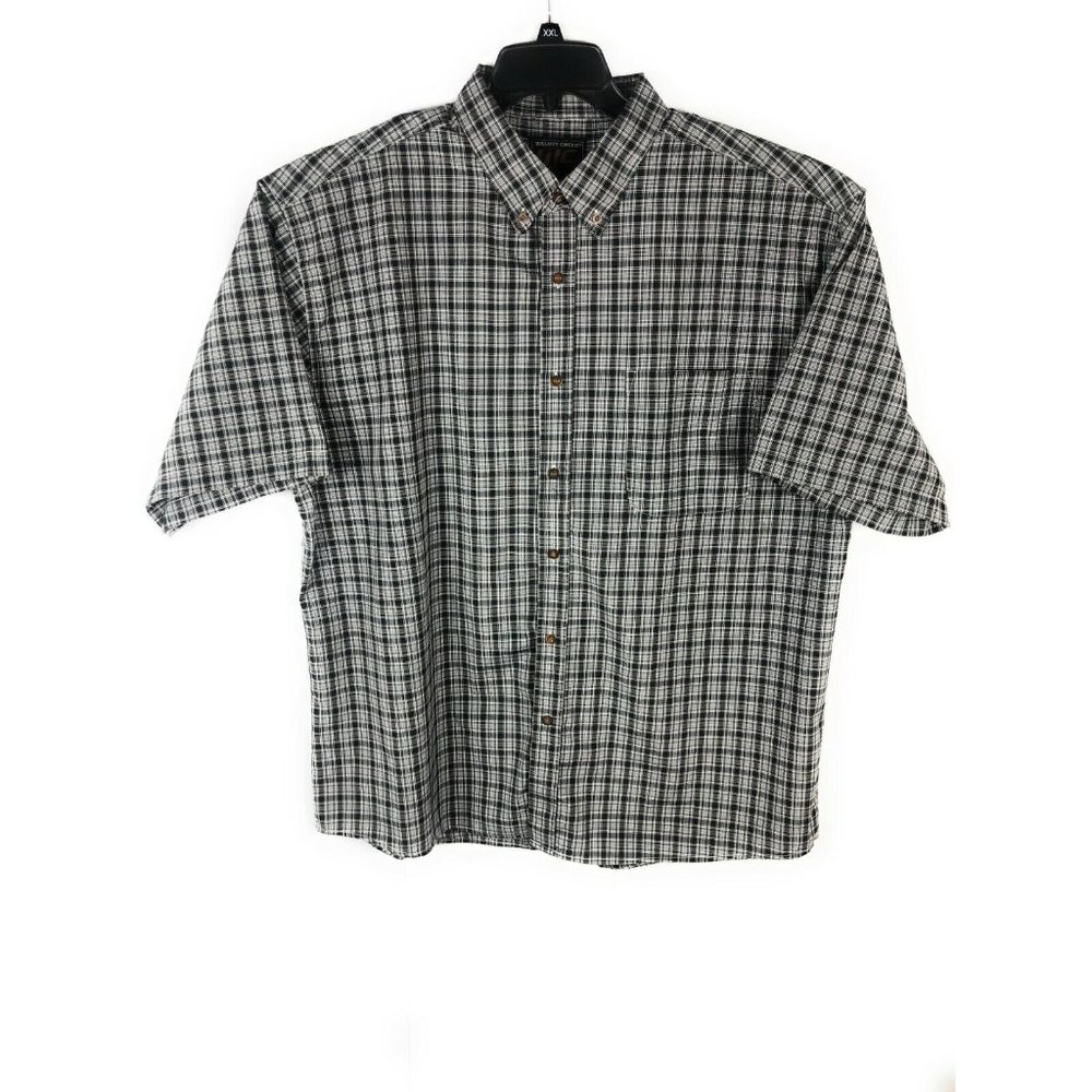 Walnut Creek Men's 2XL Short Sleeve Button Up Multicolor Cotton Blend Shirt A21